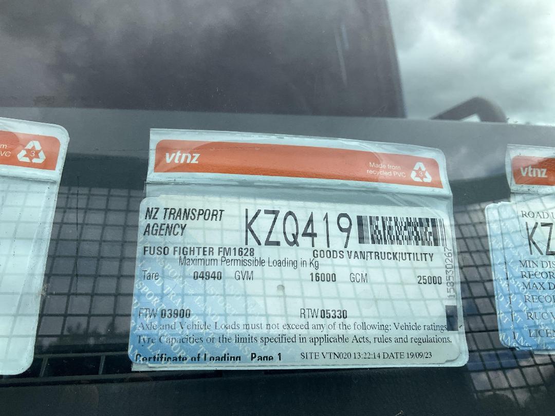 Photo '14' of FUSO FIGHTER FM1628 FM65FM2RFAH Curtainsider