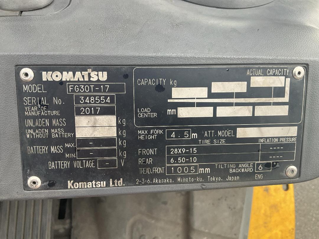 Photo '13' of KOMATSU FG30T-17 Forklift