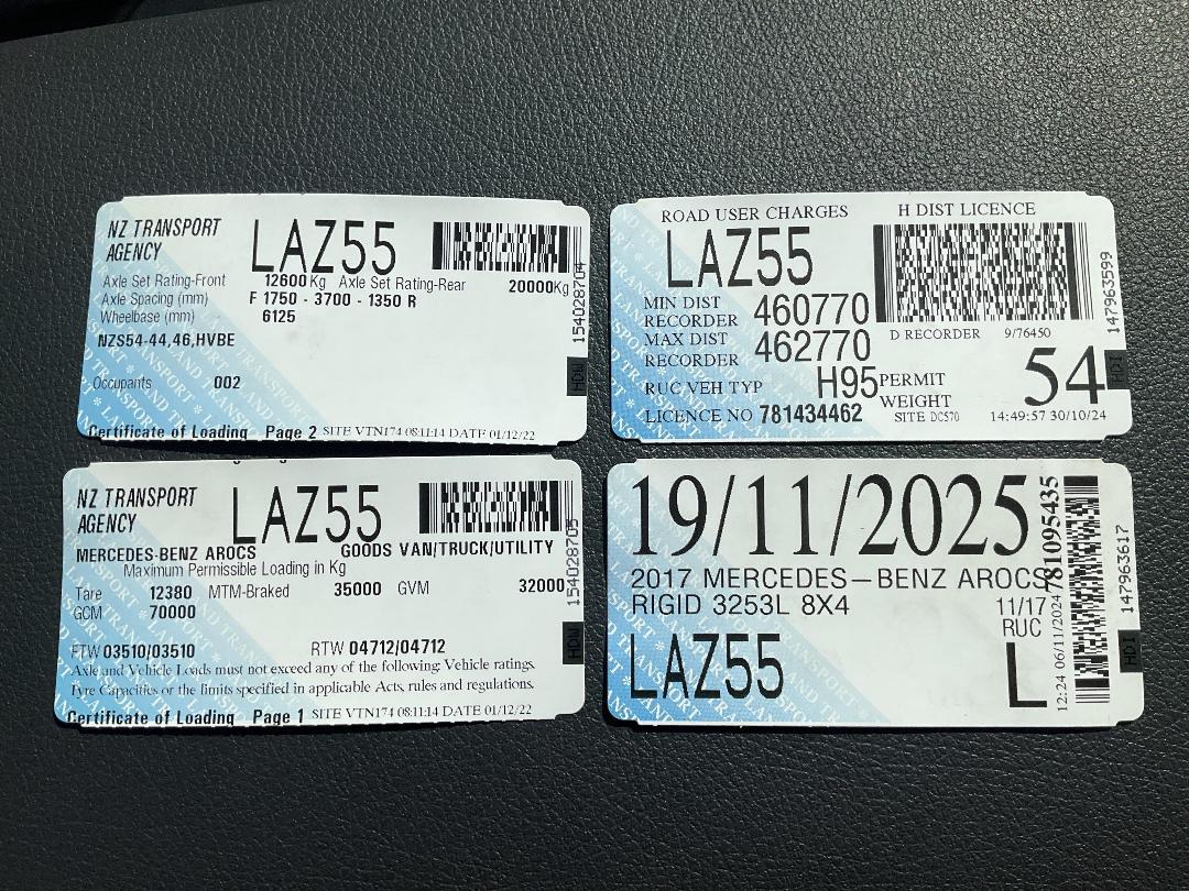 Photo '42' of Mercedes-Benz Arocs RIGID 3253L 8X4 Curtainsider