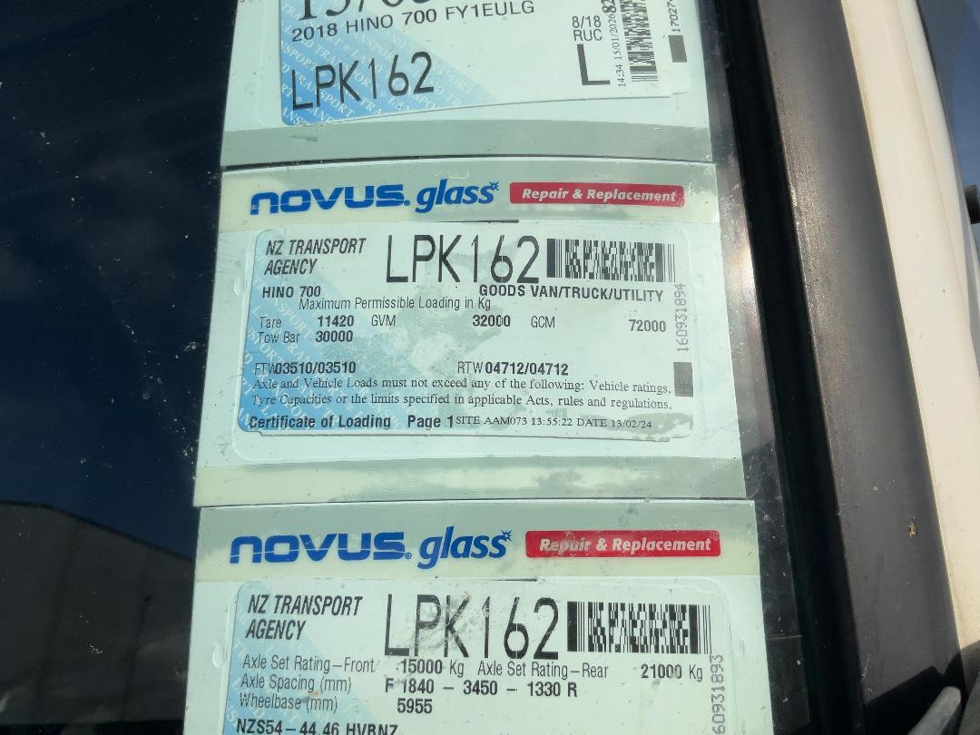 Photo '29' of Hino 700 FY1EULG Curtainsider