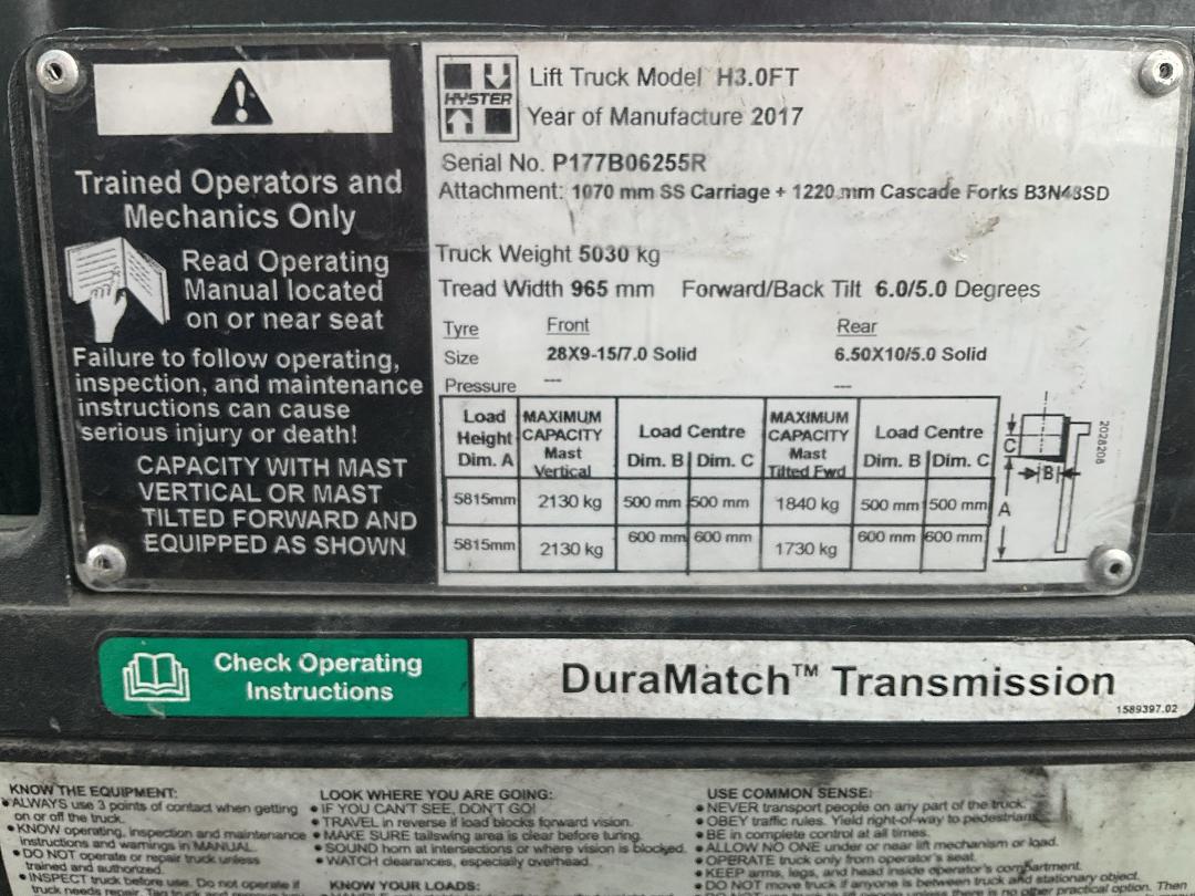 Photo '30' of Hyster H 3.0 FT Forklift