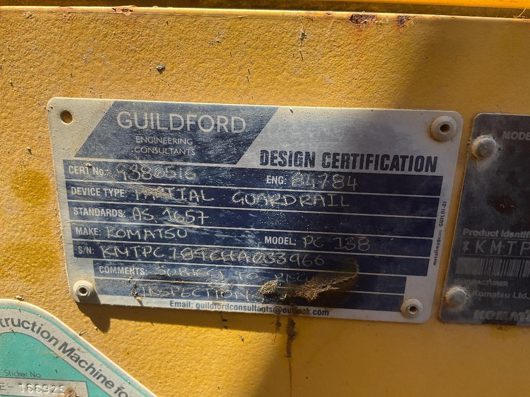 Photo '20' of Komatsu PC138US-8 Excavator