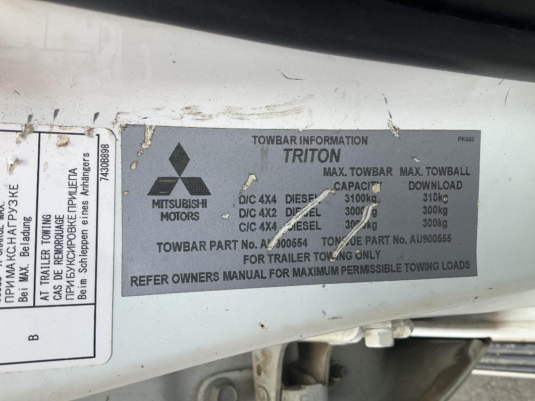 Photo '20' of Mitsubishi Triton DC Glxr 4WD 6M Photo '20' of Mitsubishi Triton DC Glxr 4WD 6M
