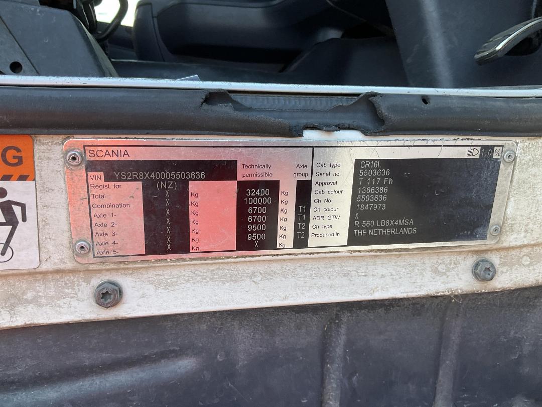 Photo '11' of SCANIA R560 V8 Cab Chassis Photo '11' of SCANIA R560 V8 Cab Chassis