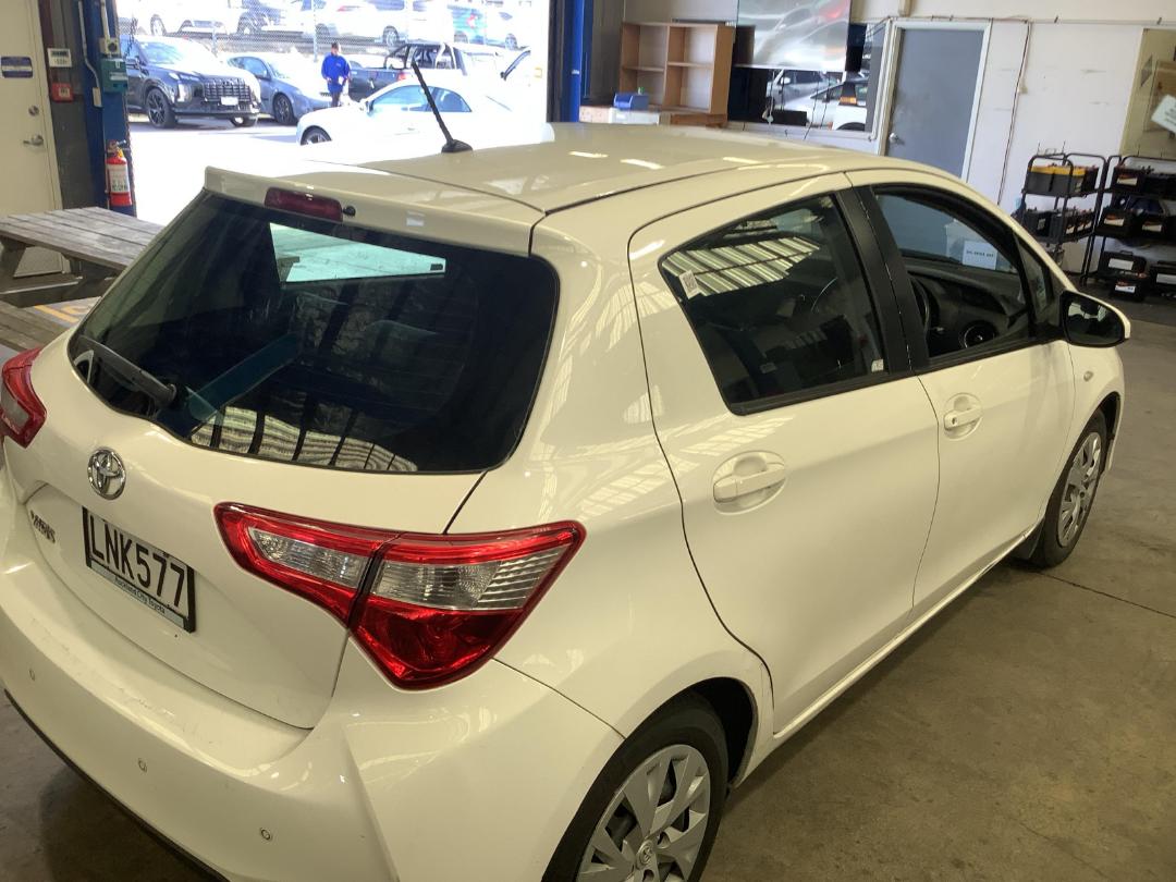 Damaged Toyota Yaris GX 2018 in Penrose Gavin Street at Turners Damaged and End Of Life