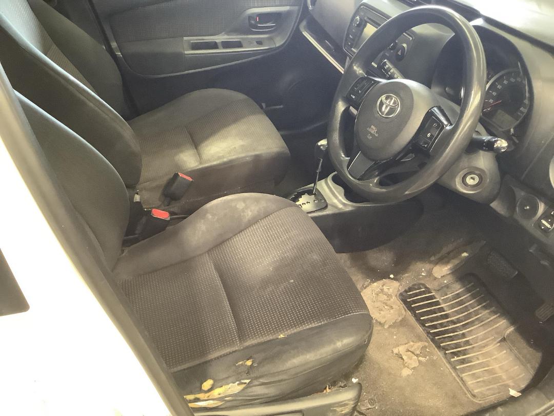 Damaged Toyota Yaris GX 2018 in Penrose Gavin Street at Turners Damaged and End Of Life