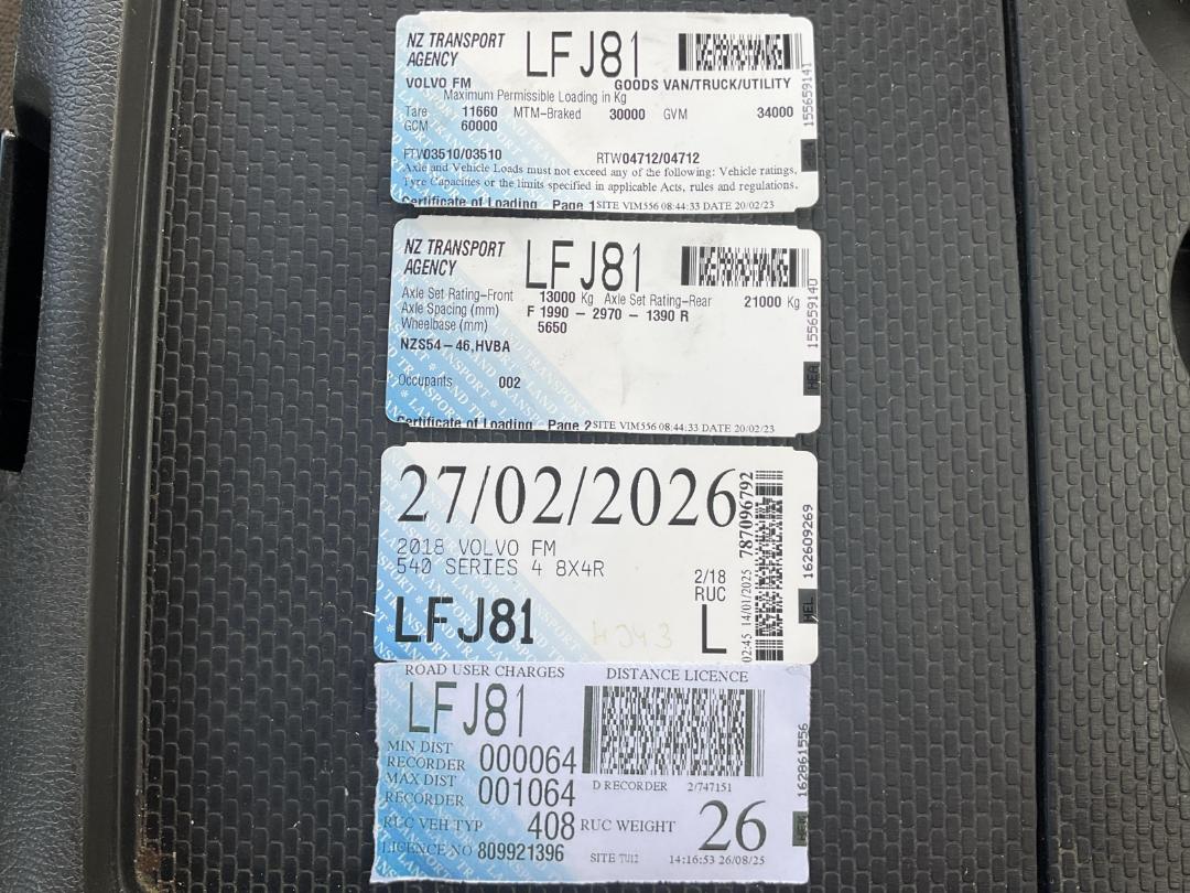 Photo '18' of Volvo FM540 Cab Chassis