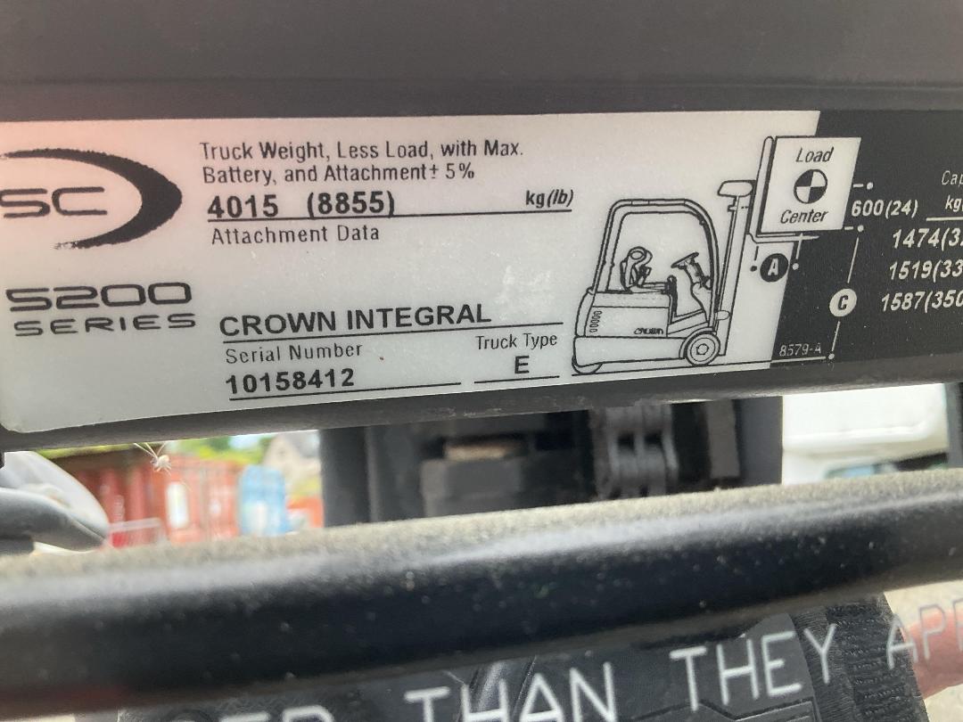 Photo '22' of Crown SC5200 Forklift Photo '22' of Crown SC5200 Forklift