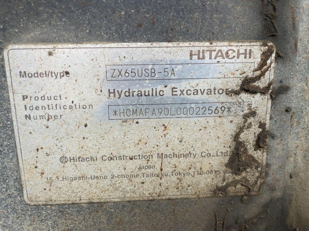 Photo '20' of Hitachi ZX65USB-5A Excavator