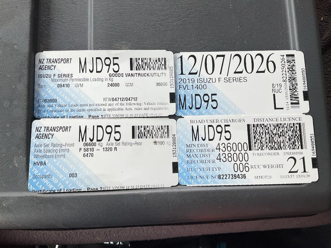 Photo '51' of Isuzu F Series FVL1400 Box Body Photo '51' of Isuzu F Series FVL1400 Box Body