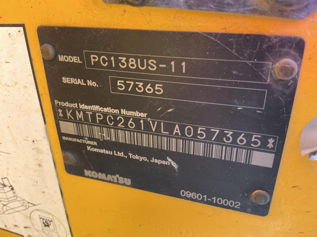 Photo '19' of Komatsu PC138US-11 Excavator Photo '19' of Komatsu PC138US-11 Excavator