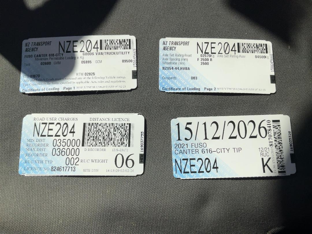 Photo '26' of Fuso Canter 616-City TIP FEA61BR4Sfac(T) Tipper Photo '26' of Fuso Canter 616-City TIP FEA61BR4Sfac(T) Tipper