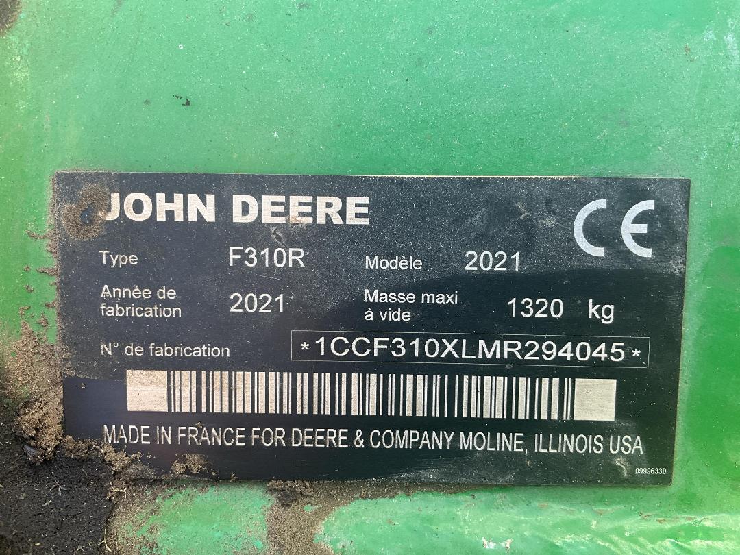 Photo '11' of John Deere F310R Mower