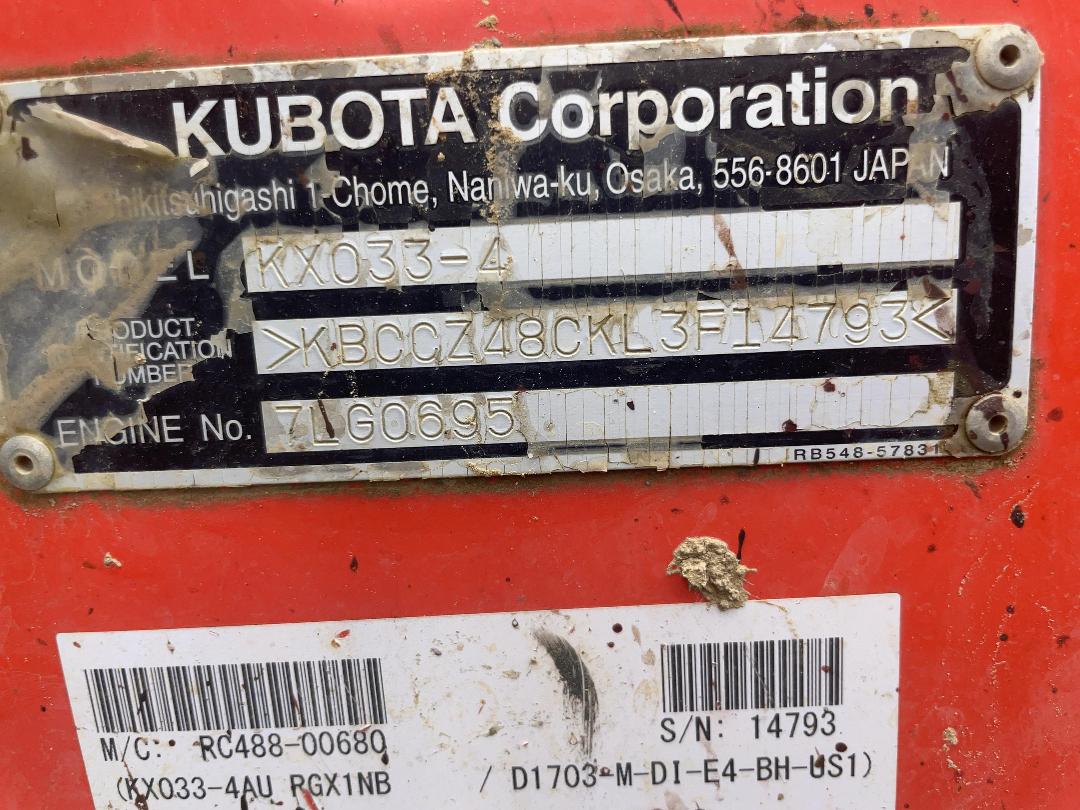 Photo '25' of Kubota KX033-4 Excavator