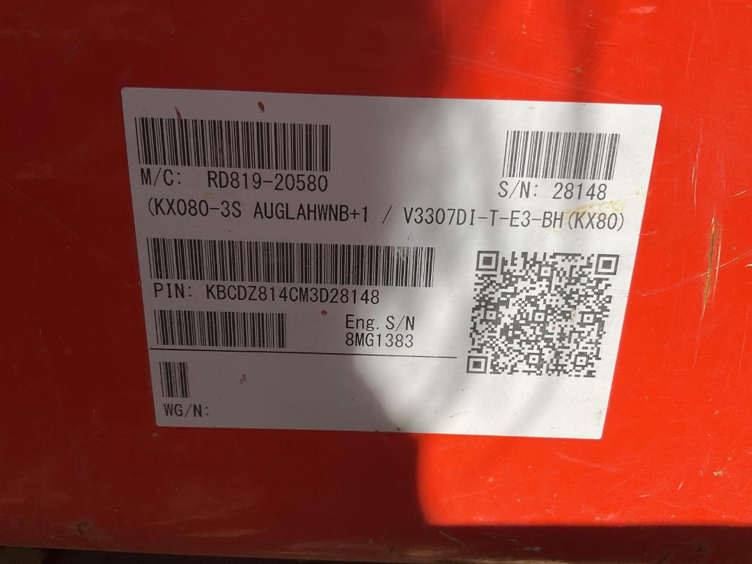 Photo '16' of Kubota KX080-3 Excavator