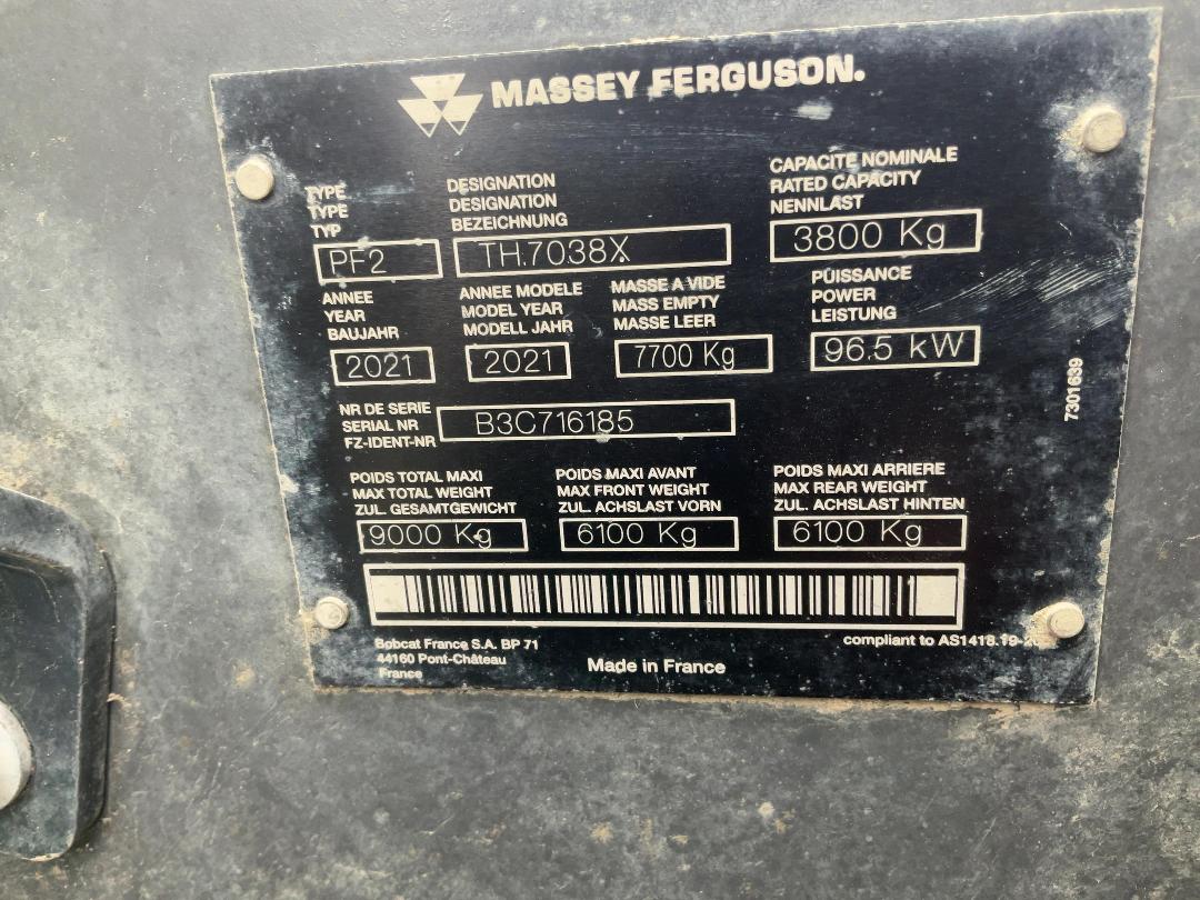 Photo '35' of Massey Fergusson TH7038 Telehandler