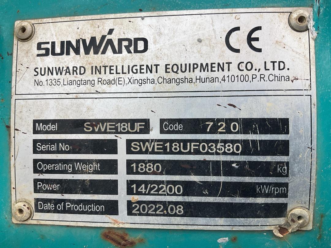 Photo '30' of Sunward SWE18UF Excavator