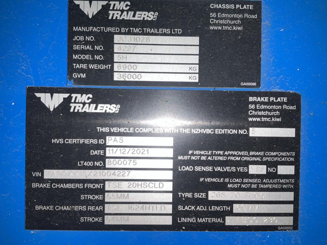 Photo '24' of TMC 5H 4227 Curtainsider Trailer Photo '24' of TMC 5H 4227 Curtainsider Trailer