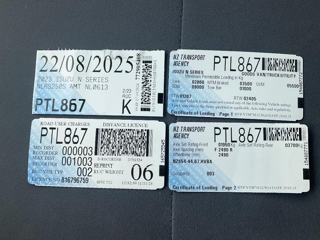 Photo '30' of Isuzu N Series NLRS250S AMT NL0613 Tipper