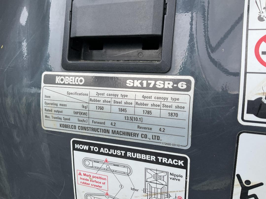 Photo '16' of Kobelco SK17SR ON Trailer Excavator Photo '16' of Kobelco SK17SR ON Trailer Excavator