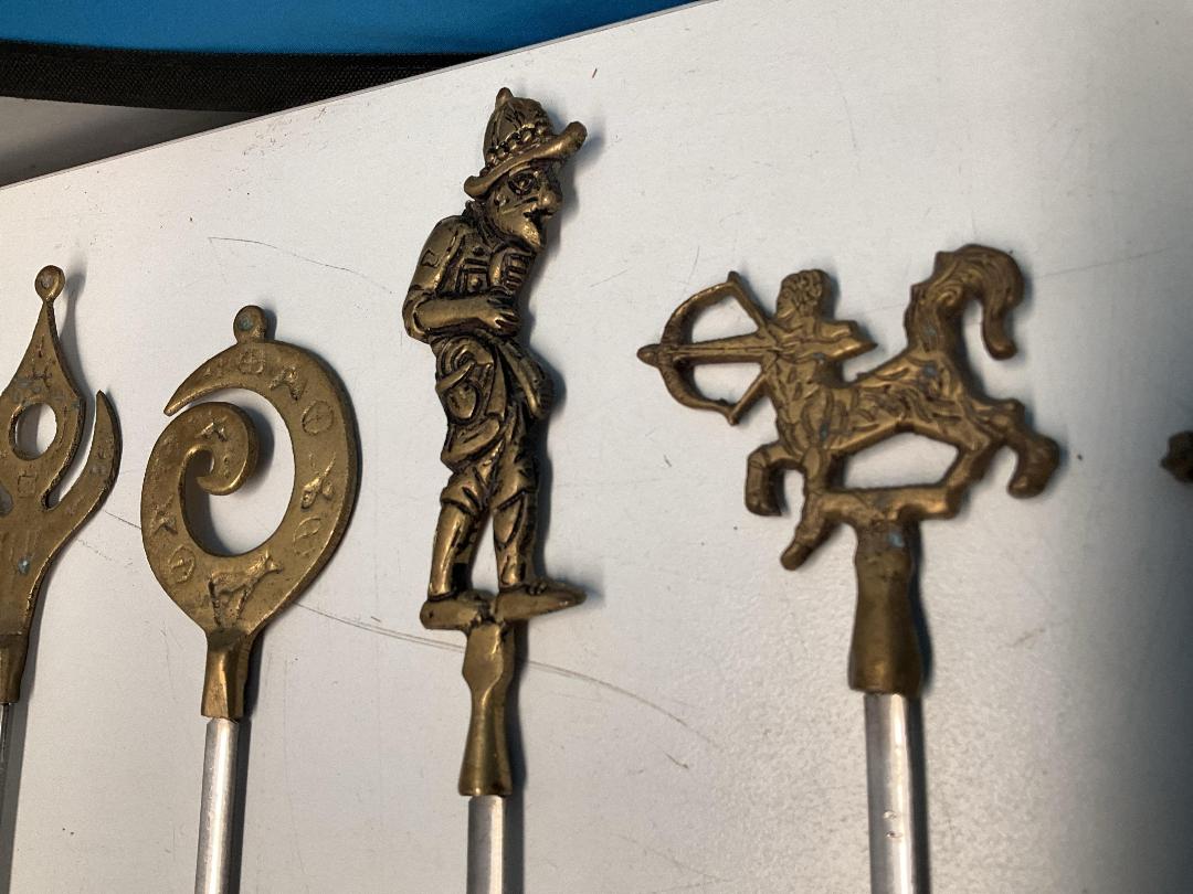 Photo '3' of 6x Gold/Silver Coloured Fire Pokers