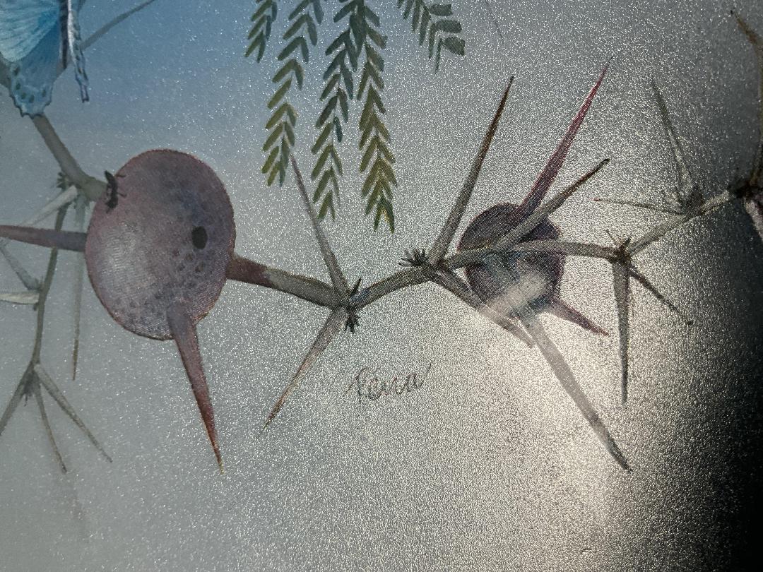 Photo '4' of Blue/Silver Coloured Framed Bird Print or Similar