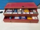 Thumbnail '1' of Red Coloured Toolbox with Automotive Bulbs Inside
