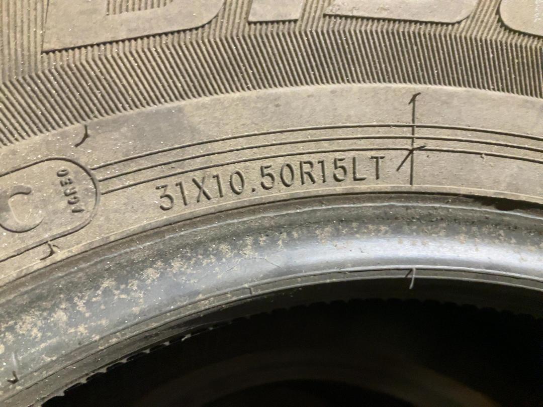 Photo '2' of 3 x 31X10.50R15LT Tyres Photo '2' of 3 x 31X10.50R15LT Tyres