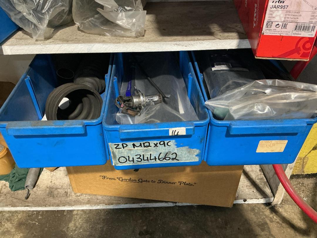 Photo '4' of Assorted shelf of CV Boots, light bulbs, hose clamps etc