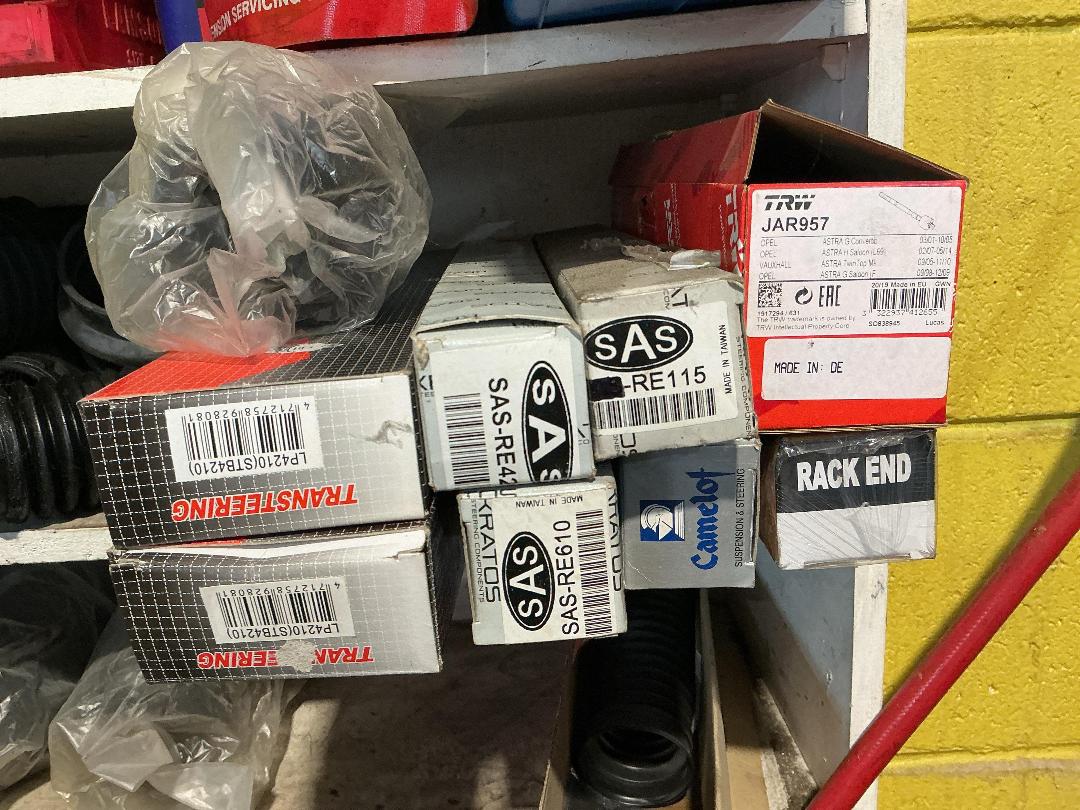 Photo '3' of Assorted shelf of CV Boots, light bulbs, hose clamps etc