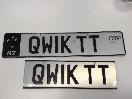 Thumbnail '2' of Personalised Plates “QWIKTT”