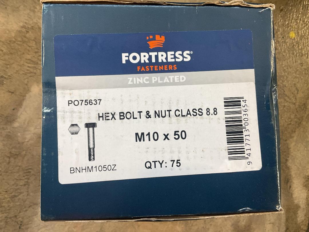 Photo '2' of Fortress Hex Bolts & Nuts M10 x 50