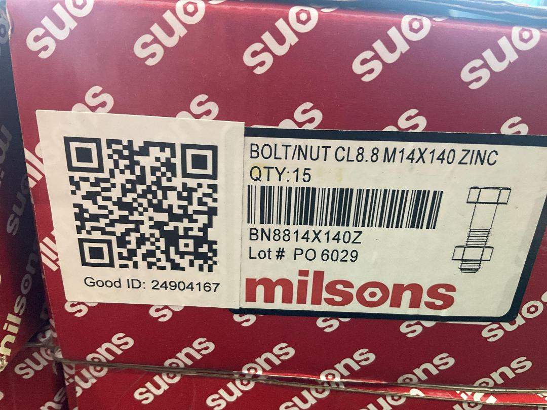 Photo '2' of Milsons Bolt/Nut M14 x 140