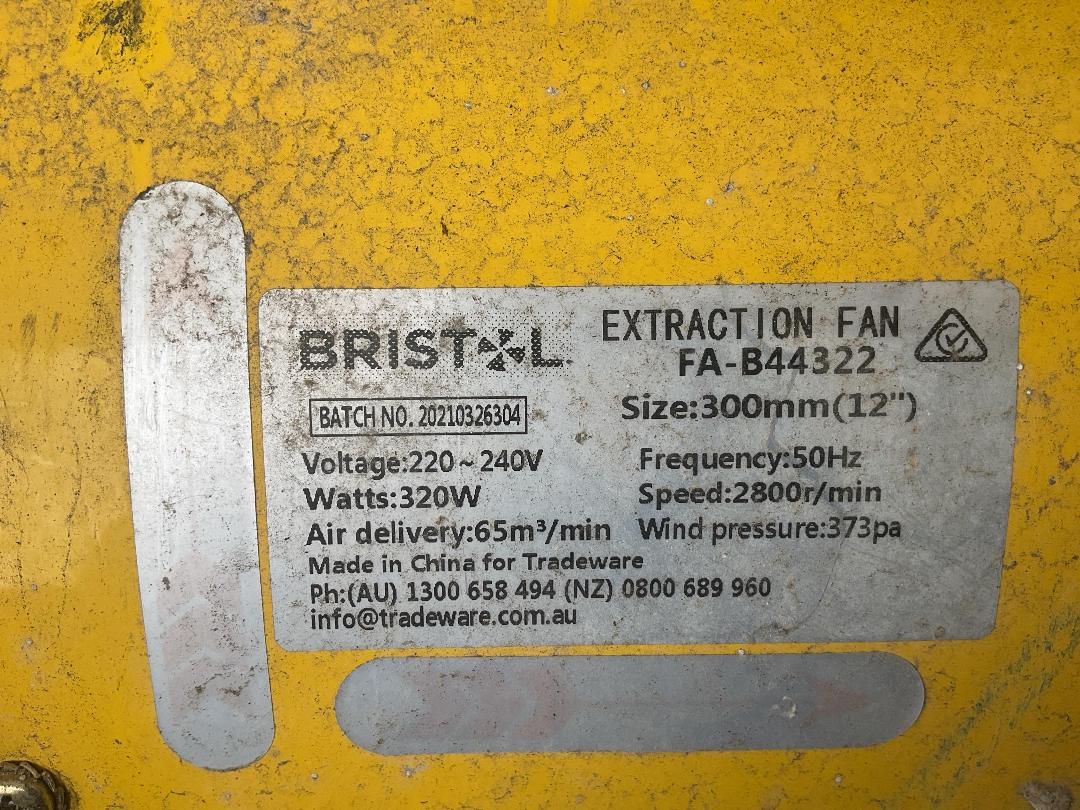 Photo '7' of Bristol Extraction Fan