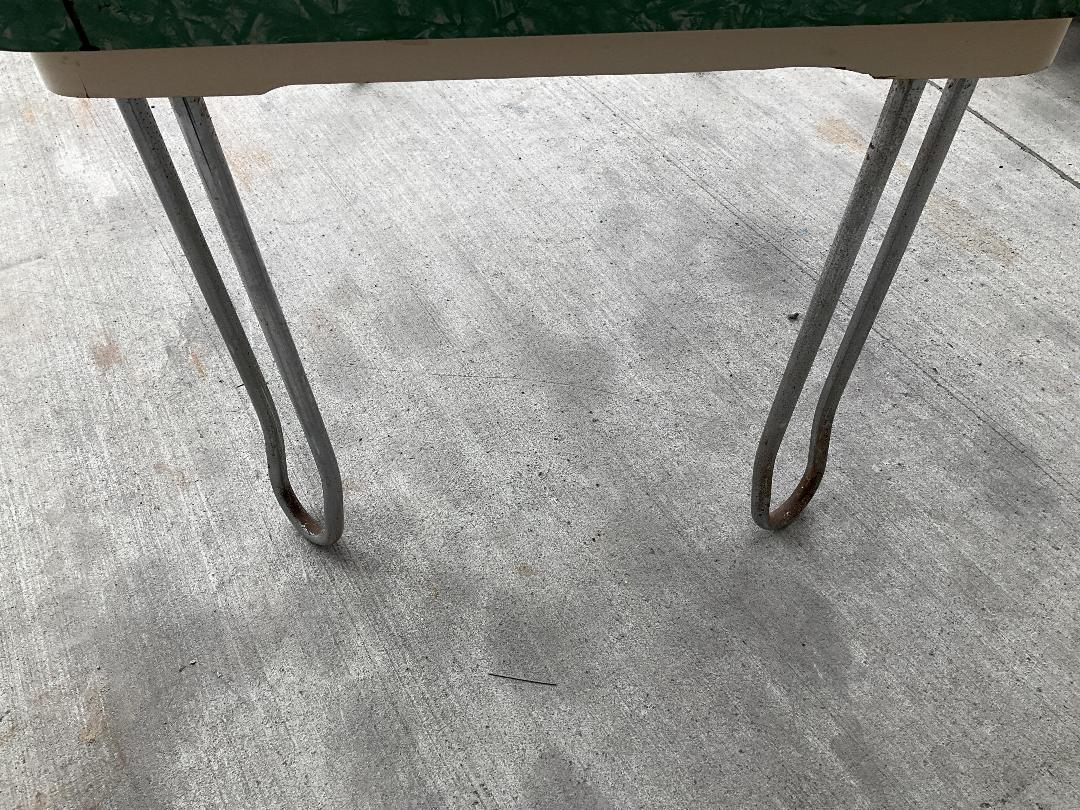 Photo '16' of Green Coloured Workbench Table or Similar with Metal-Like Legs