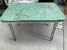 Thumbnail '1' of Green Coloured Workbench Table or Similar with Metal-Like Legs