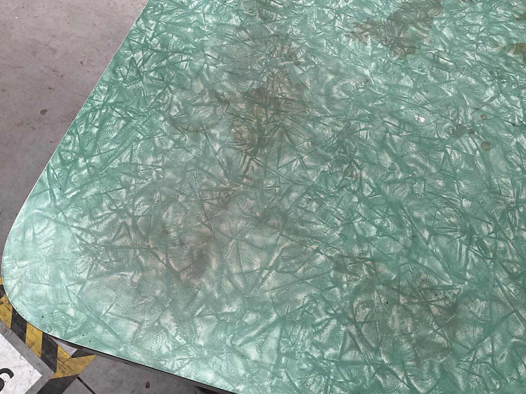 Photo '6' of Green Coloured Workbench Table or Similar with Metal-Like Legs