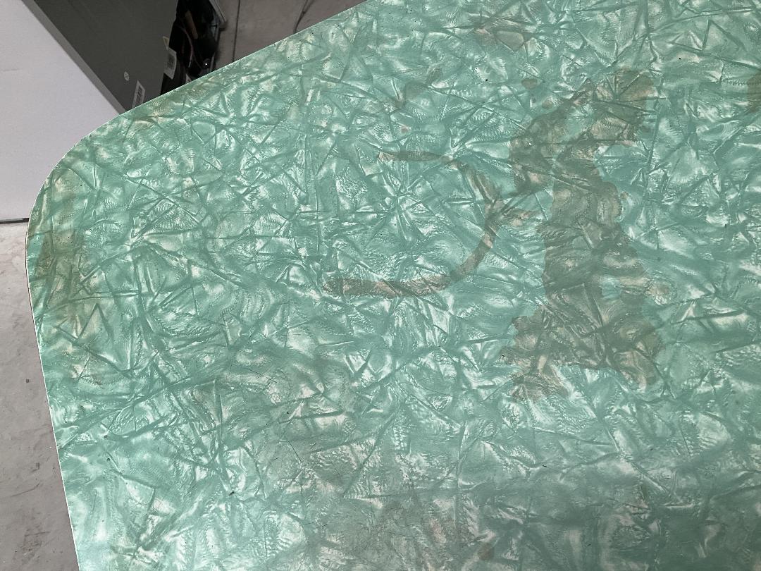 Photo '7' of Green Coloured Workbench Table or Similar with Metal-Like Legs