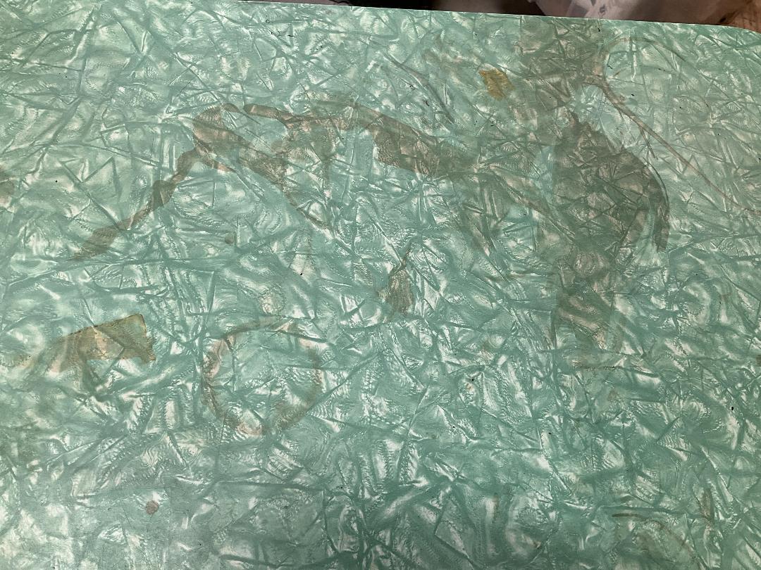 Photo '8' of Green Coloured Workbench Table or Similar with Metal-Like Legs