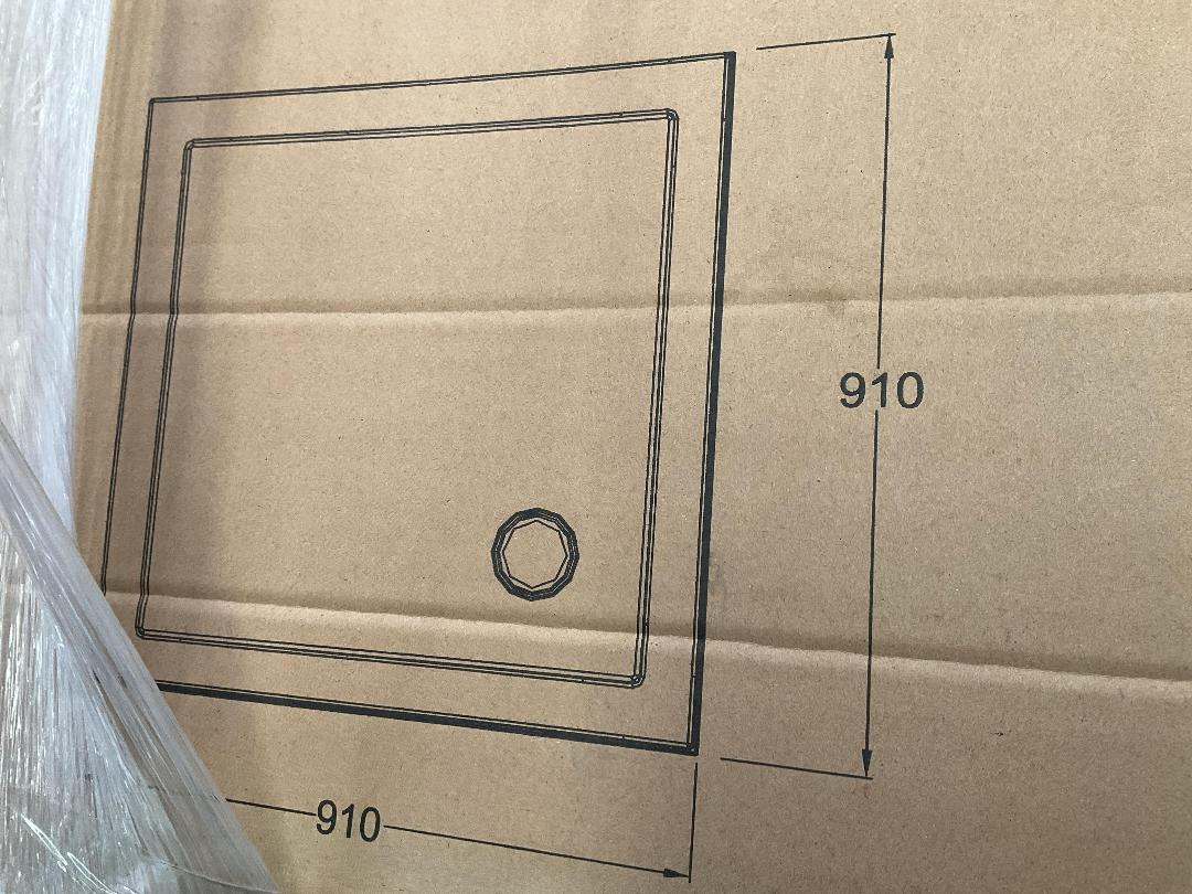 Photo '2' of Shower Tray 910 x 910 Square w/ 2 Sides Upstand Photo '2' of Shower Tray 910 x 910 Square w/ 2 Sides Upstand
