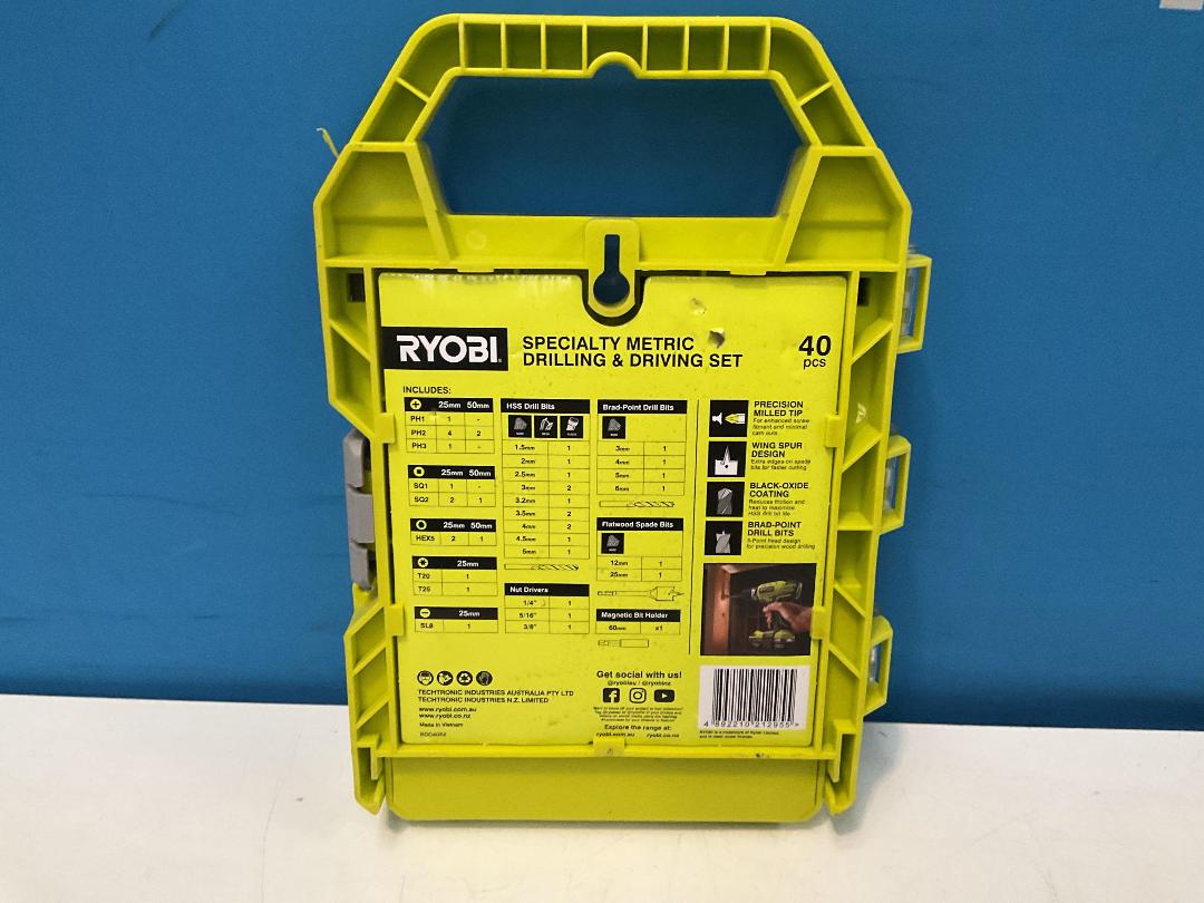 Photo '9' of Ryobi Specialty Metric Drilling and Driving Set - Model RDD40S2 - Incomplete