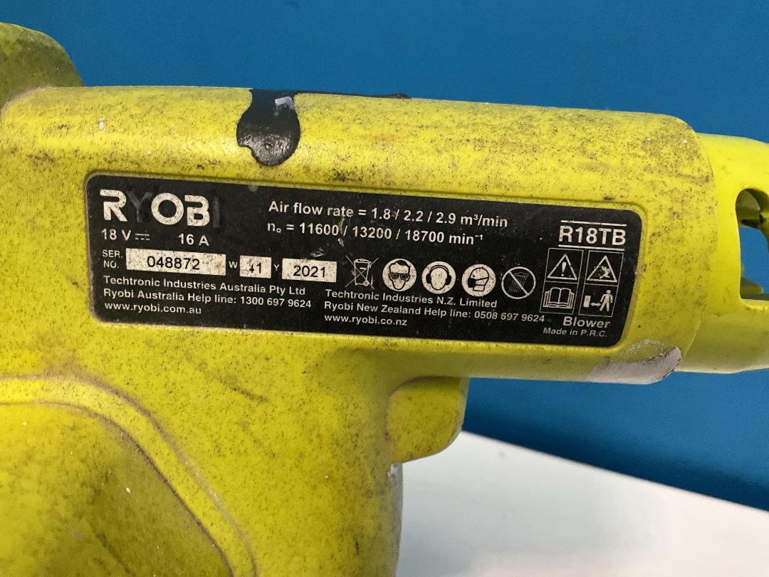 Photo '2' of Ryobi Workshop Blower - Model R18TB - Skin Only