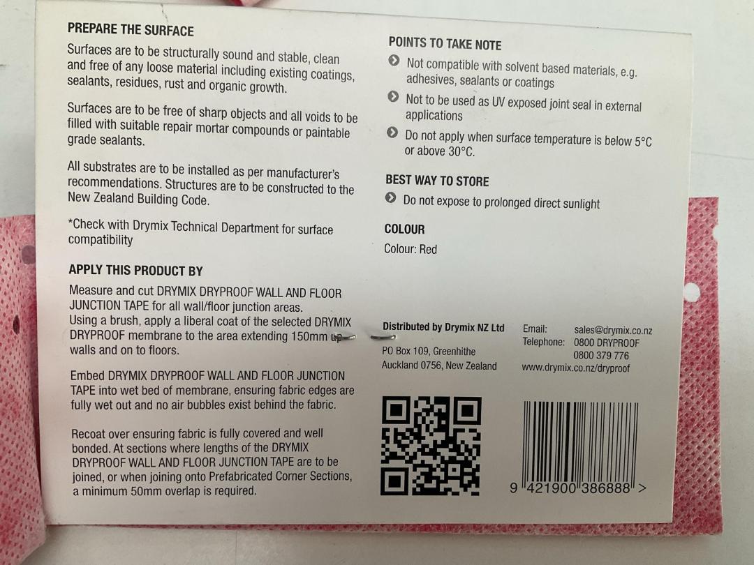 Photo '3' of Drymix - Dryproof 270deg Reinforcing Corners (6pce) *NEW*