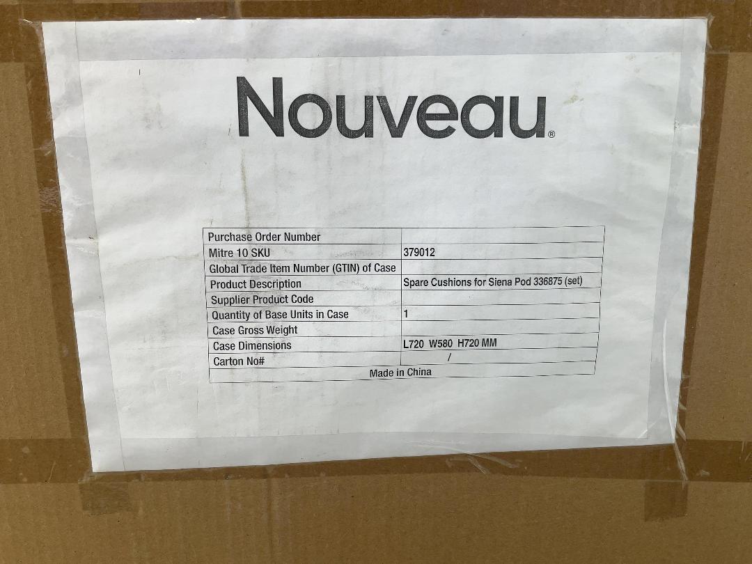 Photo '10' of Nouveau - Siena Collection Outdoor Olefin Cushion Set *NEW*