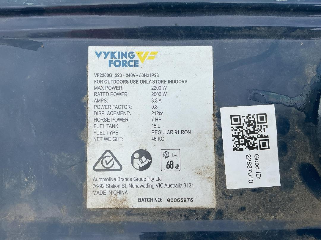 Photo '6' of Vyking Force 2.5kVA Petrol Generator