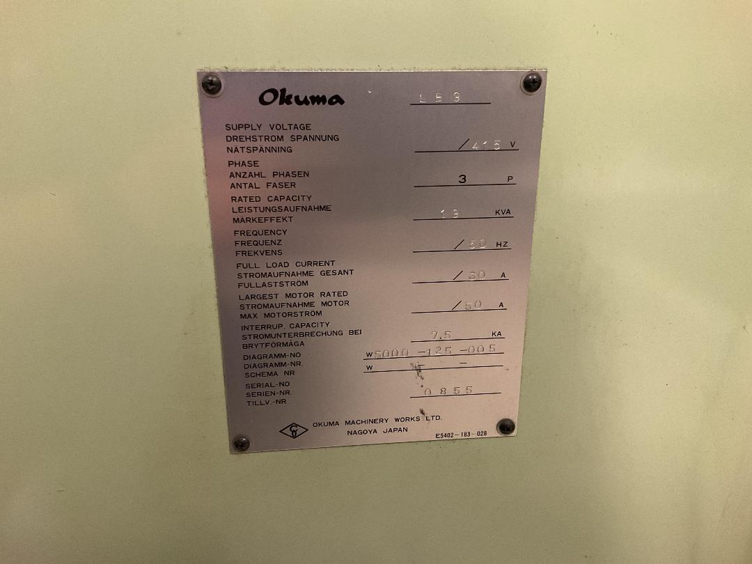 Photo '7' of Okuma CNC Lathe Photo '7' of Okuma CNC Lathe
