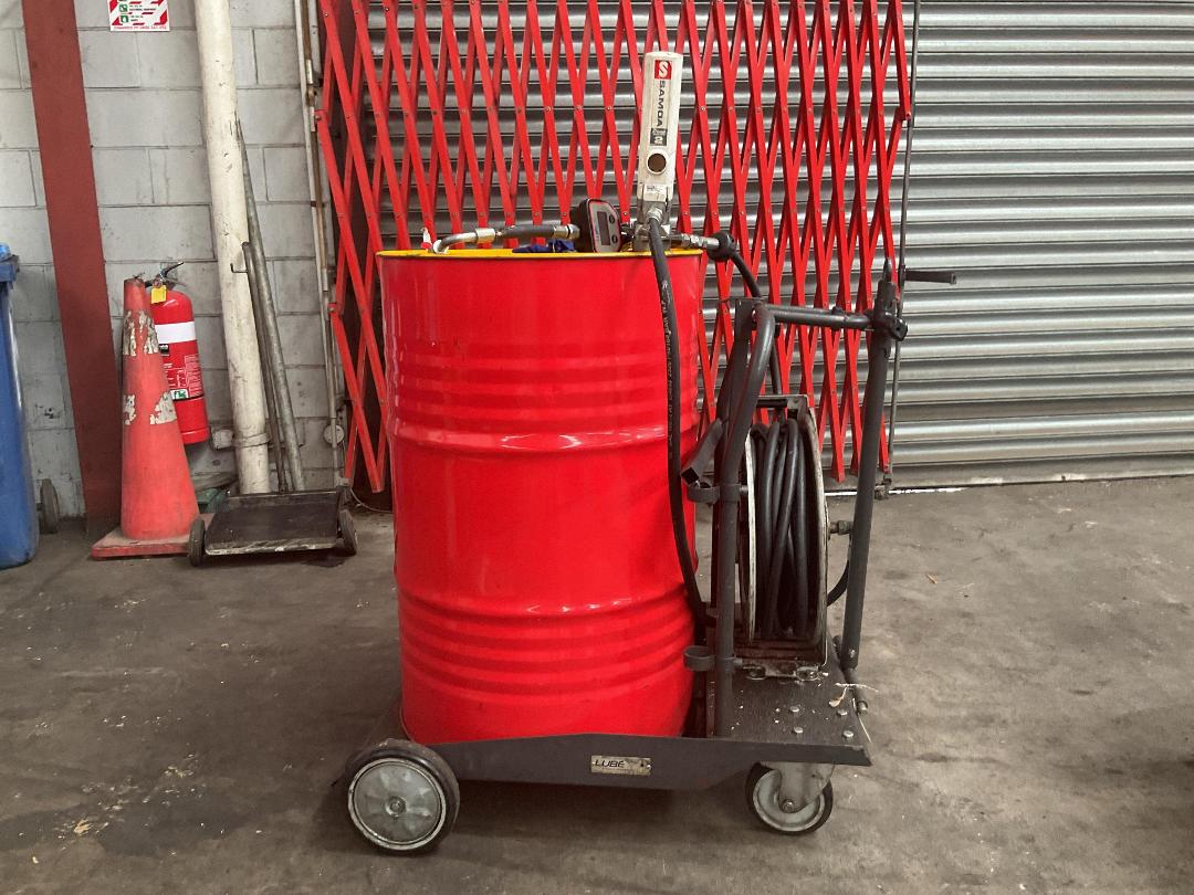 Photo '3' of Workshop Fluid Dispensing Pump Setup - Mobile Drum System