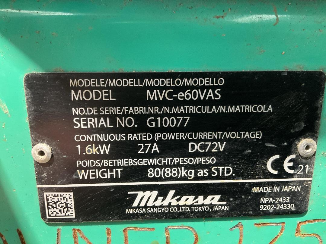 Photo '2' of Mikasa MVC-e60VAS plate compactor