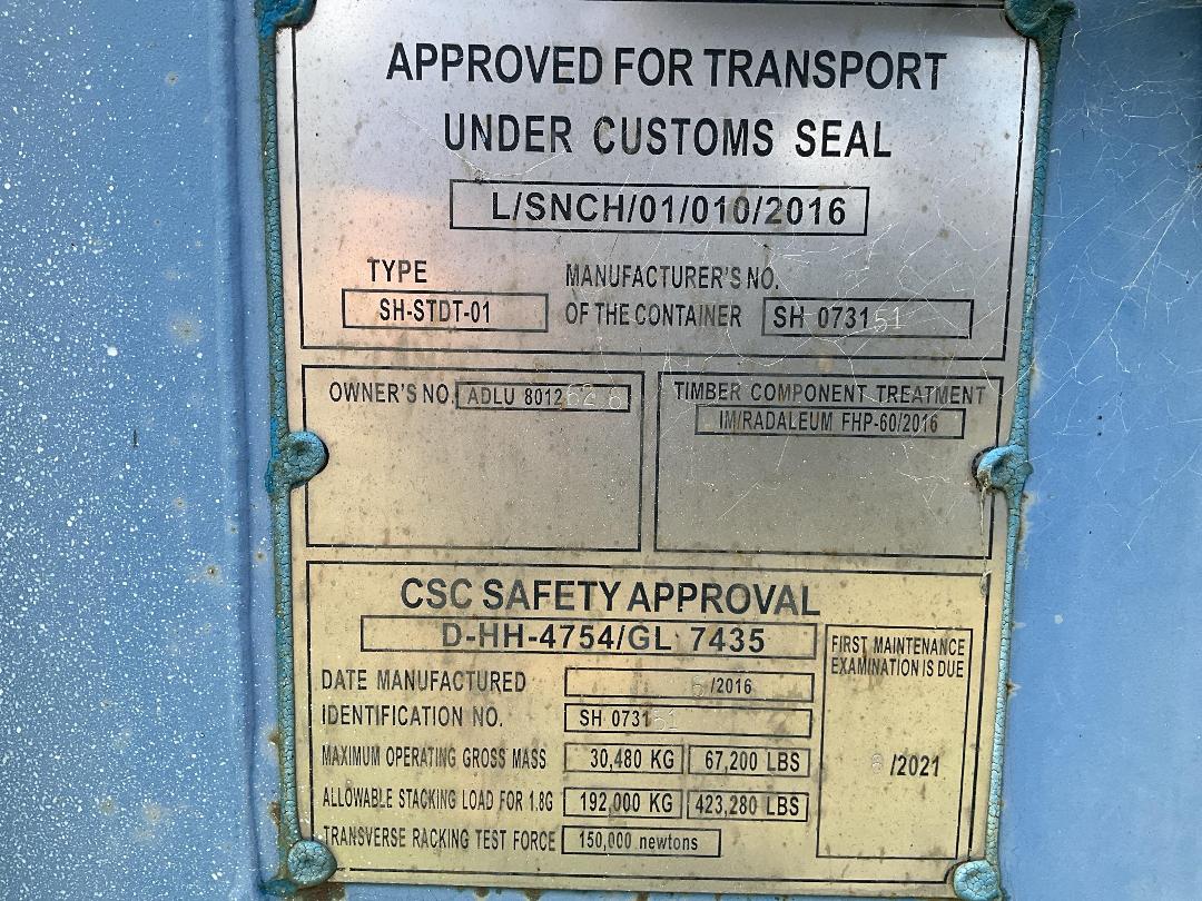 Photo '7' of Blue 20ft Shipping Container