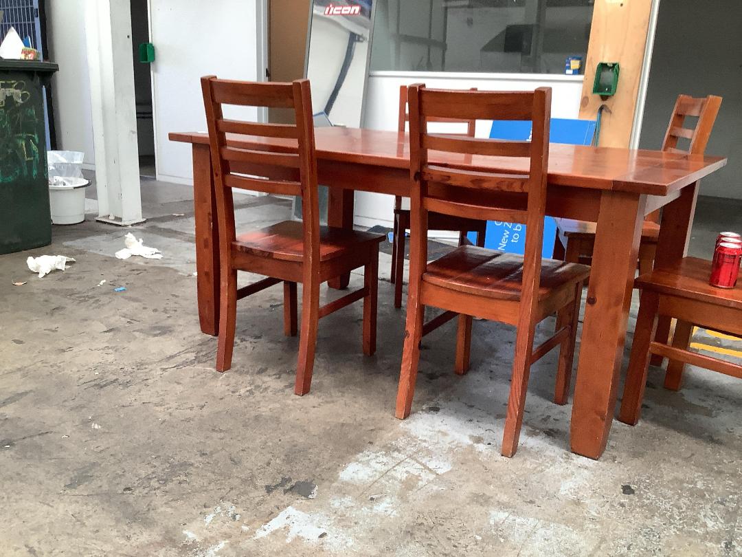 Photo '3' of Wooden Dining Table & 5 Chairs Photo '3' of Wooden Dining Table & 5 Chairs